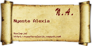 Nyeste Alexia névjegykártya